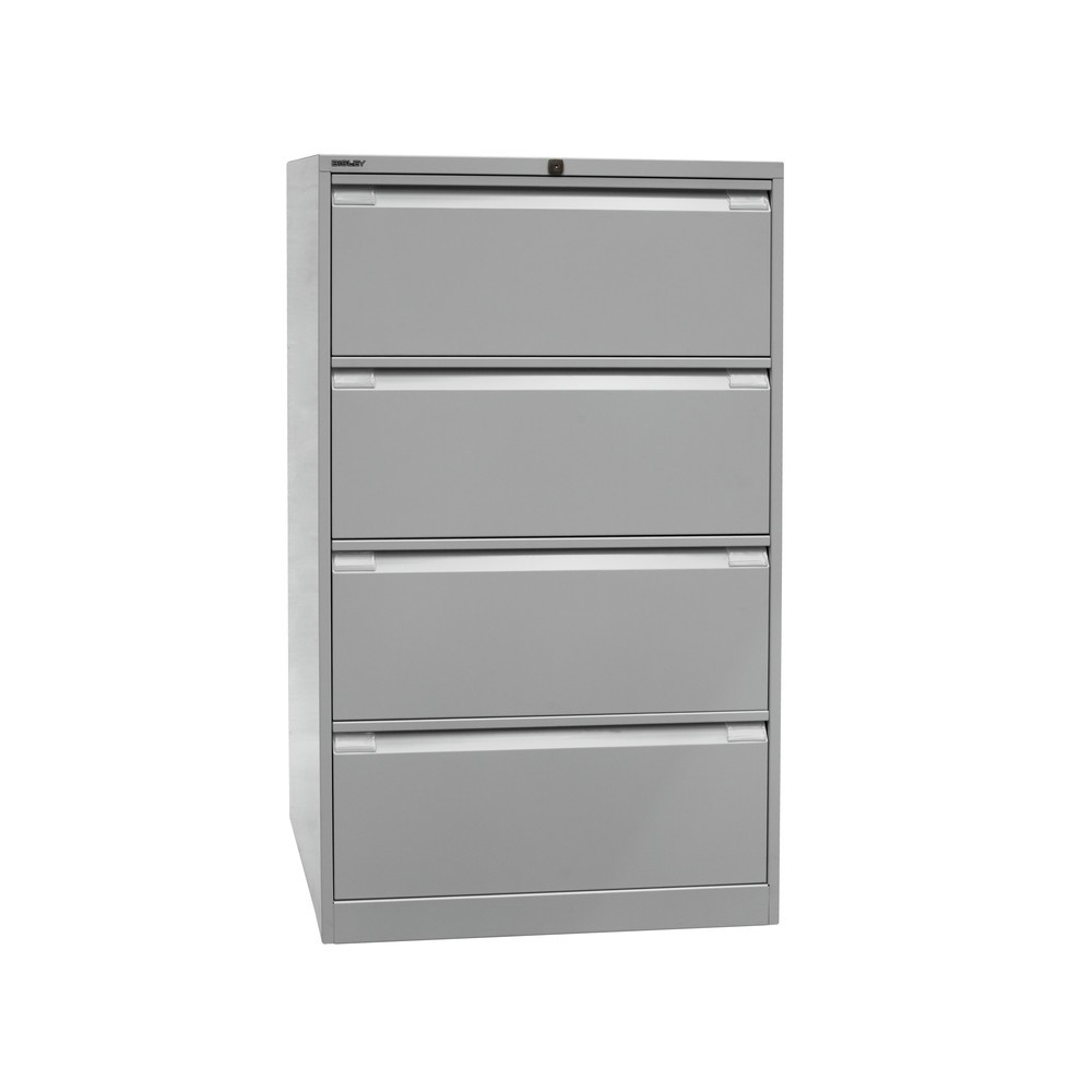 Produktabbildung Nr. 3: BISLEY Hängeregistraturschank, 2-bahnig, 4 Schubladen, grau