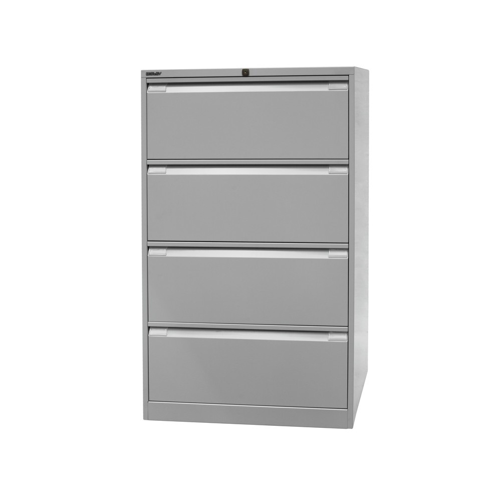 Produktabbildung Nr. 1: BISLEY Hängeregistraturschank, 2-bahnig, 4 Schubladen, grau