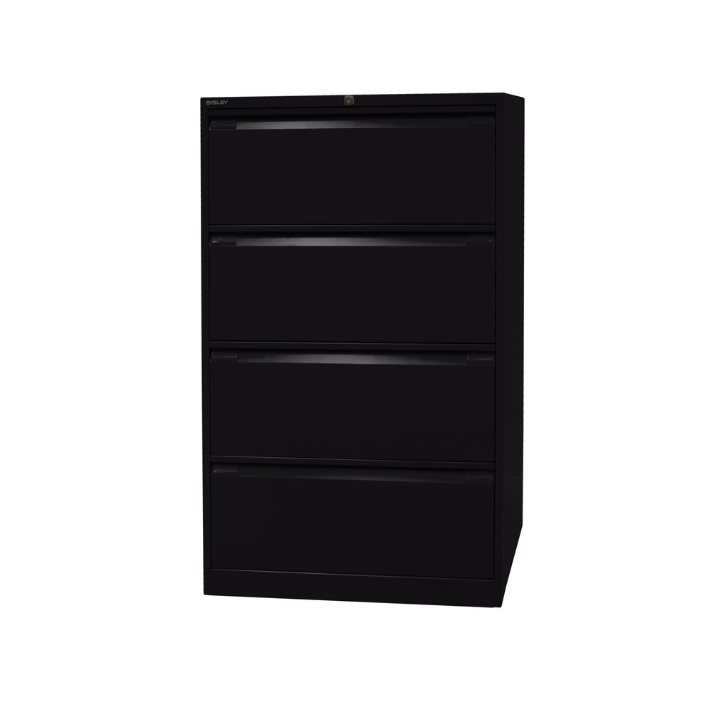 Produktabbildung Nr. 1: BISLEY Hängeregistraturschank, 2-bahnig, 4 Schubladen, schwarz