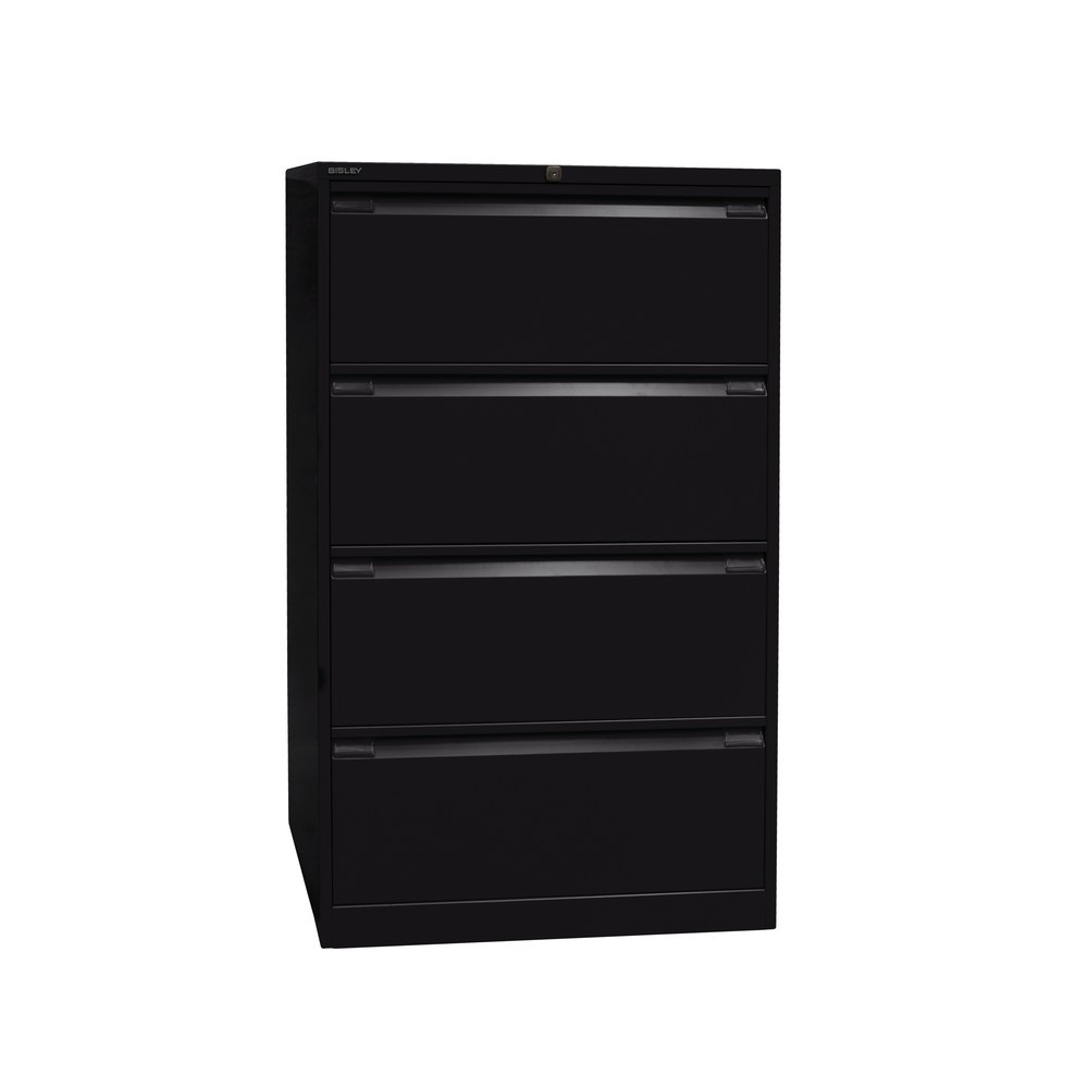 Produktabbildung Nr. 2: BISLEY Hängeregistraturschank, 2-bahnig, 4 Schubladen, schwarz
