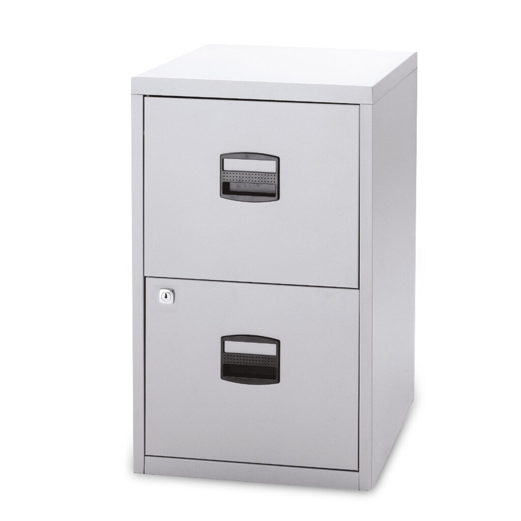 BISLEY Hängeregistraturschrank, 2 Schubladen, lichtgrau Produktabbildung: BISLEY Hängeregistraturschrank, 2 Schubladen, lichtgrau