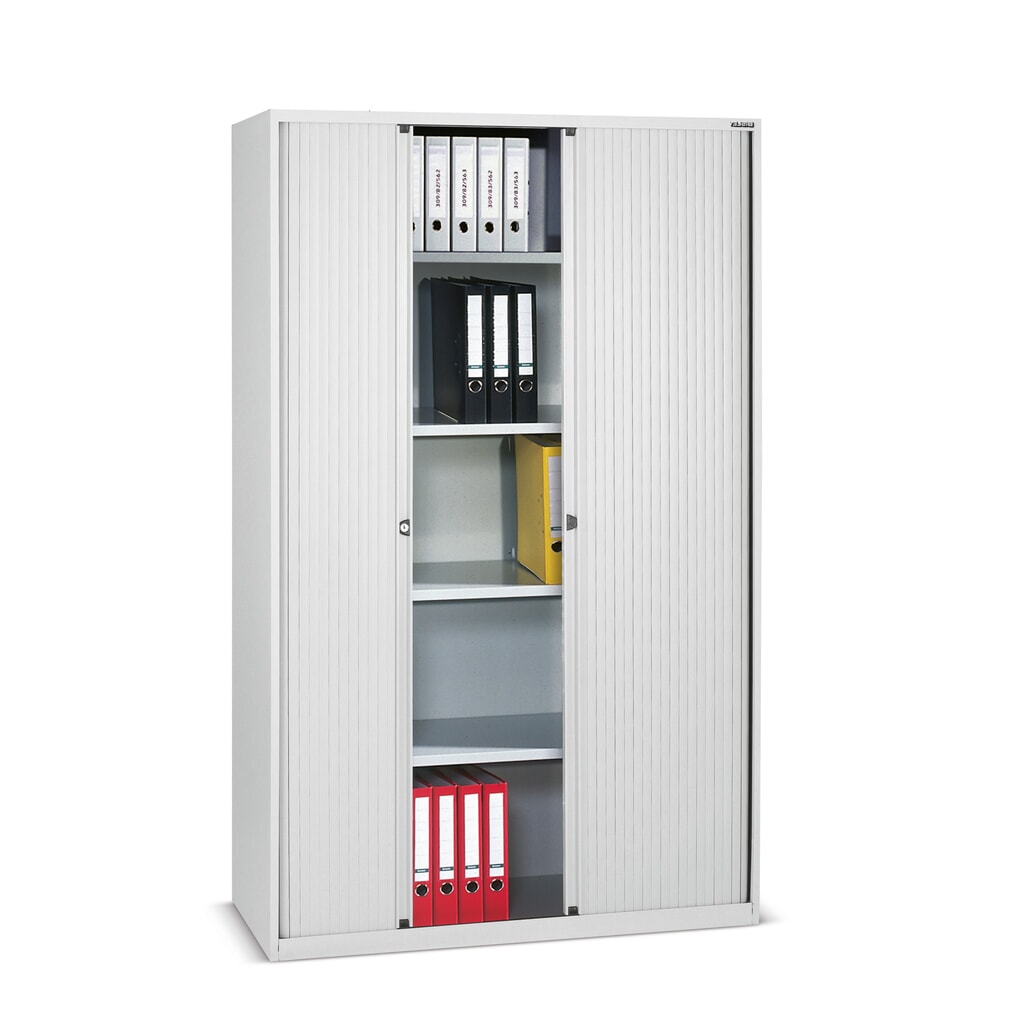 BISLEY Rollladenschrank, 5 OH, Breite 800 mm, schwarz Produktabbildung: BISLEY Rollladenschrank, 5 OH, Breite 800 mm, schwarz
