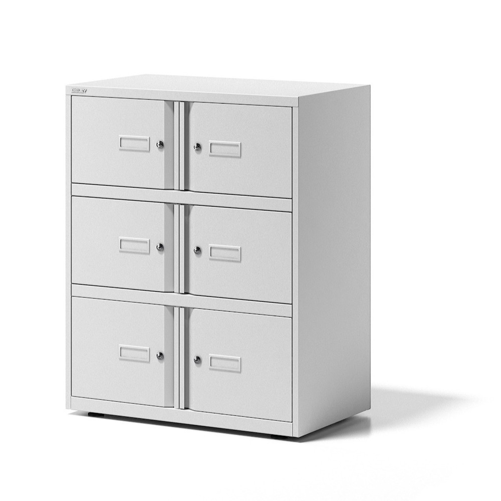Produktabbildung Nr. 1: BISLEY Schließfachschrank Essentials, 6 Türen, verkehrsweiß