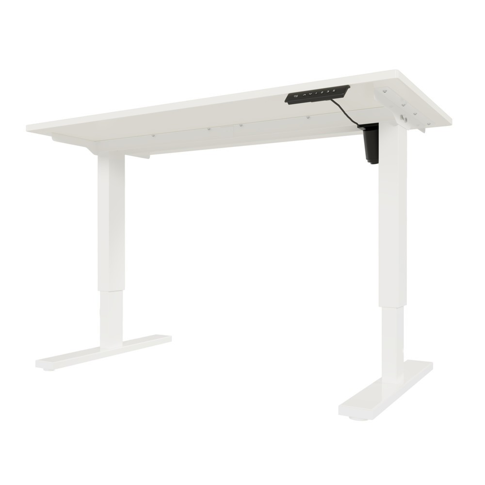 Produktabbildung Nr. 7: BISLEY Schreibtisch E-StarterTech, elektrisch höhenverstellbar, 160 x 80 cm, weiß, weiß