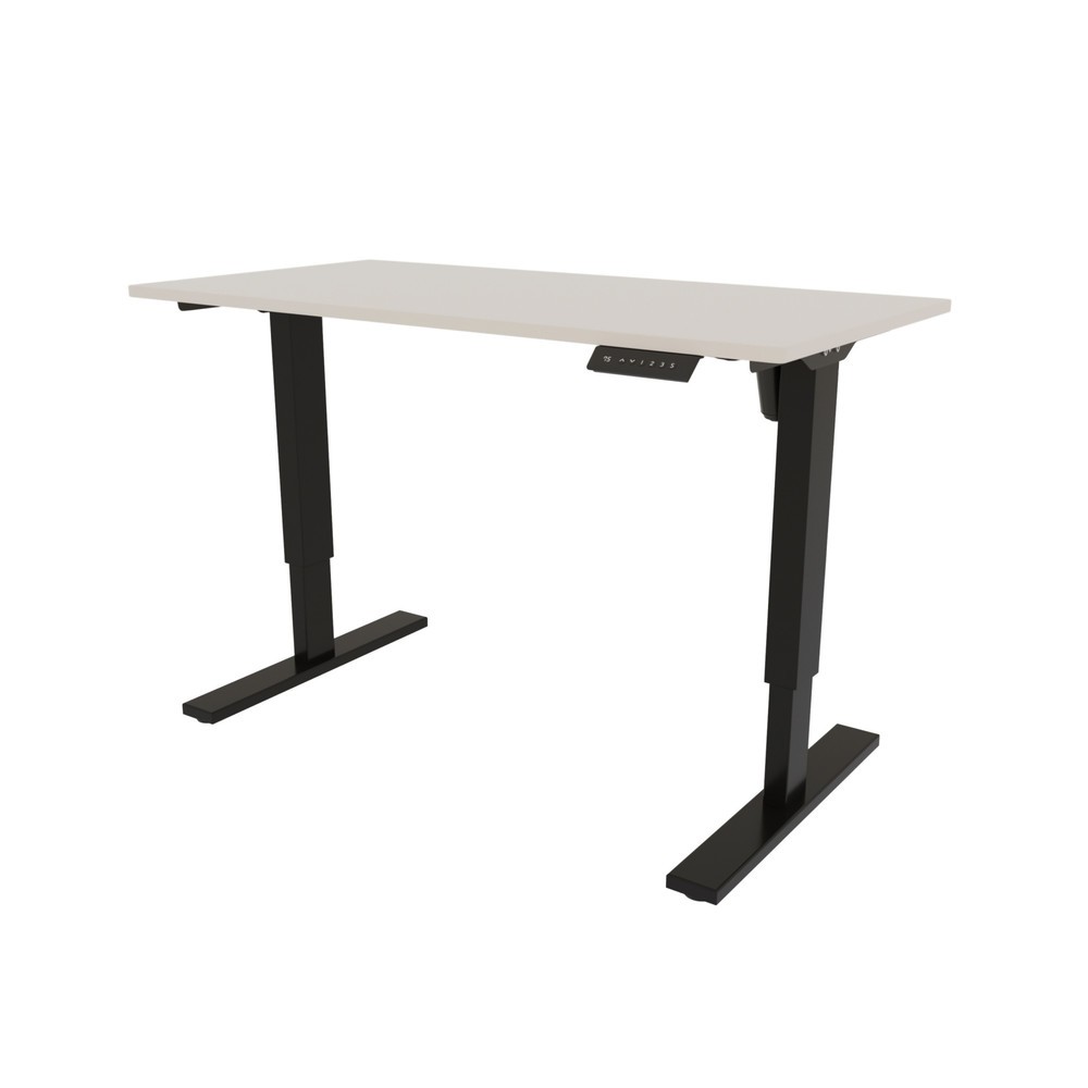 Produktabbildung Nr. 1: BISLEY Schreibtisch E-StarterTech, elektrisch höhenverstellbar, 160 x 80 cm, schwarz, grau