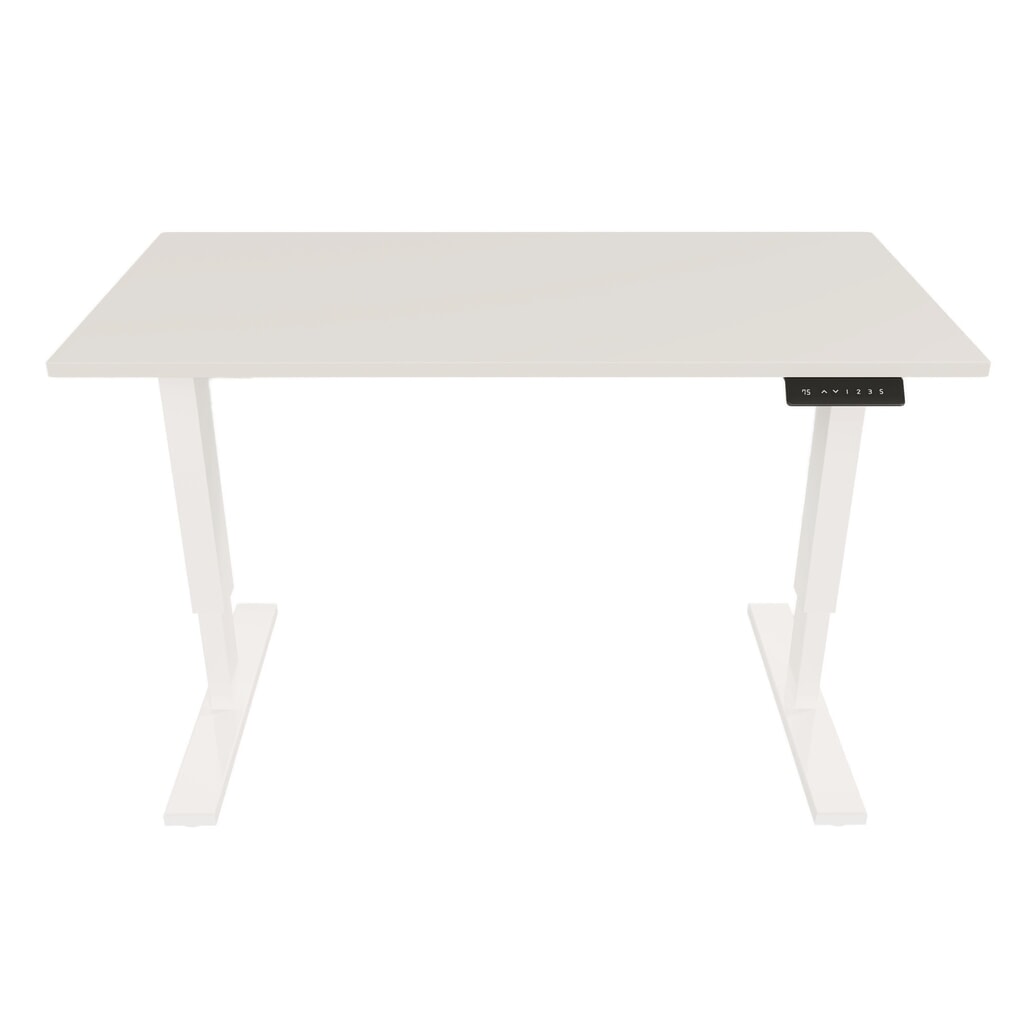 BISLEY Schreibtisch E-StarterTech, elektrisch höhenverstellbar, 160 x 80 cm, weiß, grau Produktabbildung Nr. 2: BISLEY Schreibtisch E-StarterTech, elektrisch höhenverstellbar, 160 x 80 cm, weiß, grau
