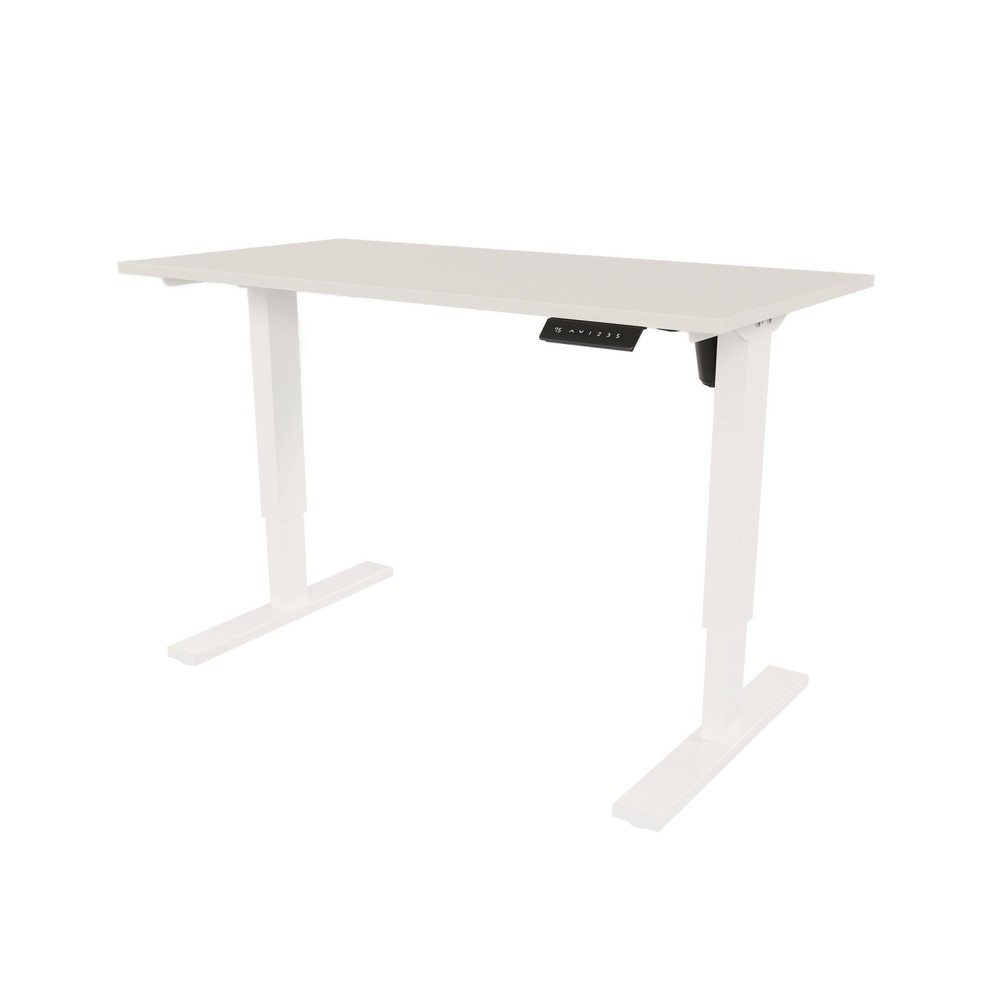 Produktabbildung: BISLEY Schreibtisch E-StarterTech, elektrisch höhenverstellbar, 160 x 80 cm, weiß, grau