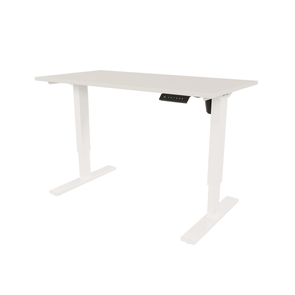Produktabbildung: BISLEY Schreibtisch E-StarterTech, elektrisch höhenverstellbar, 160 x 80 cm, weiß, grau