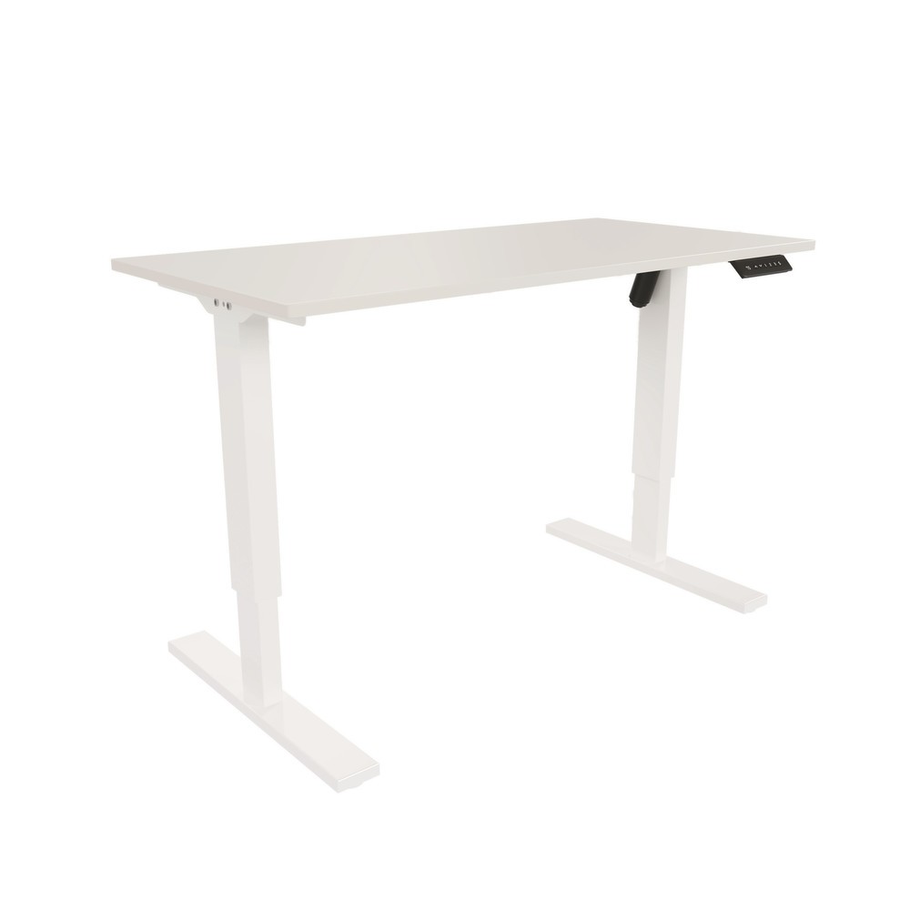 Produktabbildung Nr. 4: BISLEY Schreibtisch E-StarterTech, elektrisch höhenverstellbar, 160 x 80 cm, weiß, grau