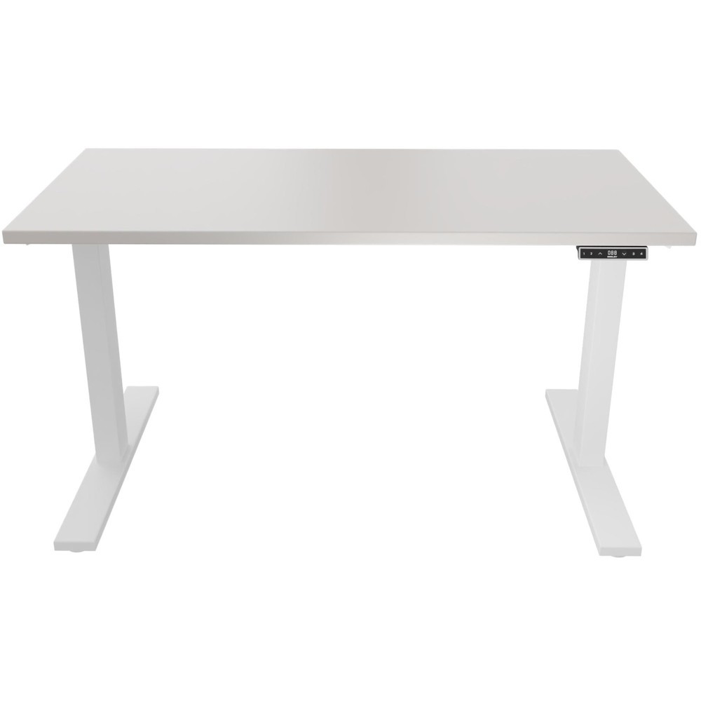 Produktabbildung Nr. 1: BISLEY Schreibtisch E-WonderTech, elektrisch höhenverstellbar, 180 x 80 cm, weiß, grau