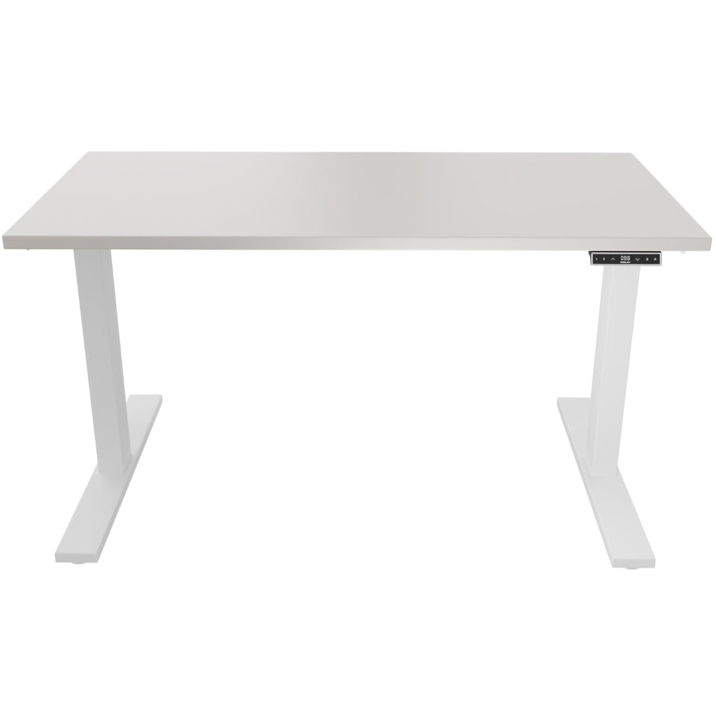 Produktabbildung: BISLEY Schreibtisch E-WonderTech, elektrisch höhenverstellbar, 160 x 80 cm, weiß, grau