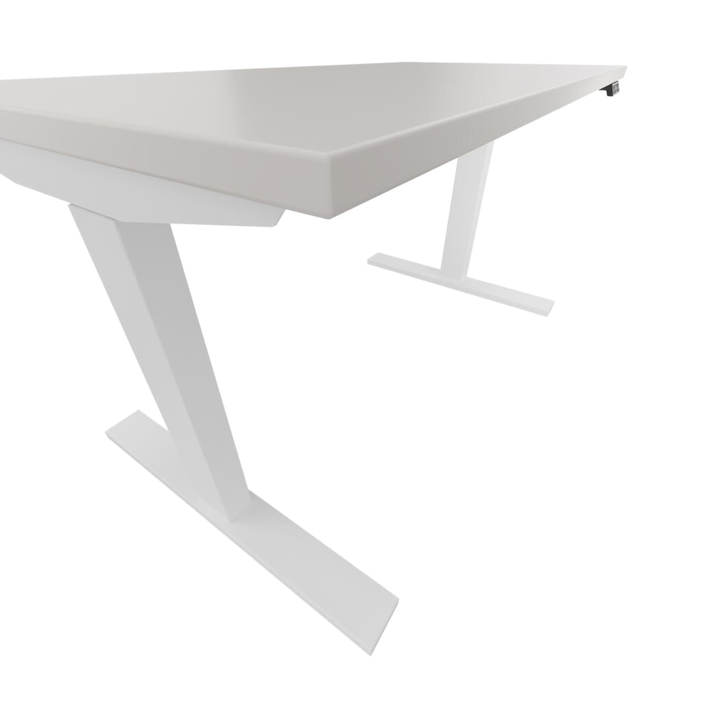 Produktabbildung Nr. 3: BISLEY Schreibtisch E-WonderTech, elektrisch höhenverstellbar, 160 x 80 cm, weiß, grau