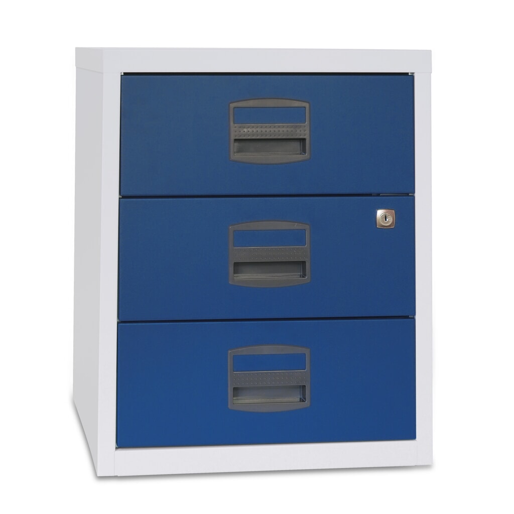 BISLEY Schubladenschrank mit 3 Materialschüben, schwarz Produktabbildung: BISLEY Schubladenschrank mit 3 Materialschüben, schwarz
