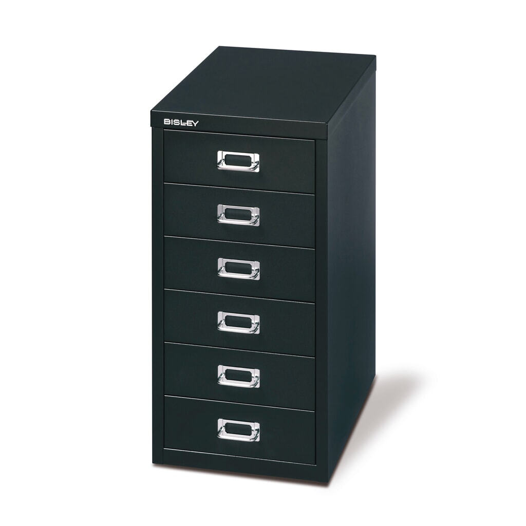 BISLEY Schubladenschrank Multidrawer, 6 Schubladen, schwarz Produktabbildung: BISLEY Schubladenschrank Multidrawer, 6 Schubladen, schwarz