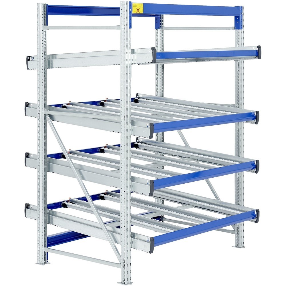 Product afbeelding: Bito stukgoed-doorrolrek compleet pakket, h x b x d 2.000 x 1.470 x 1.300 mm, statisch, doorrolschappen recht