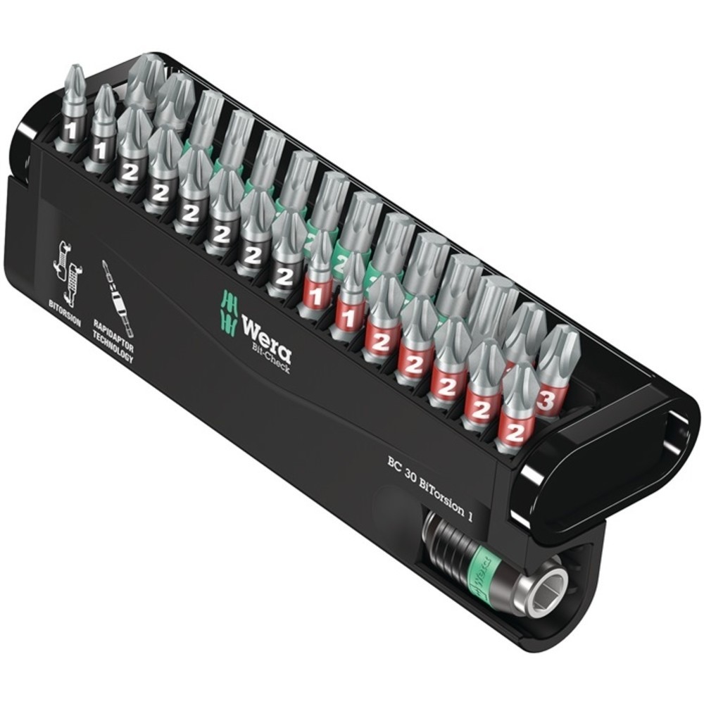 N° de l'image du produit 2 : Assortiment d'embouts Bit-Check 30 BiTorsion 1 30 pièces PH/PZD/TX WERA
