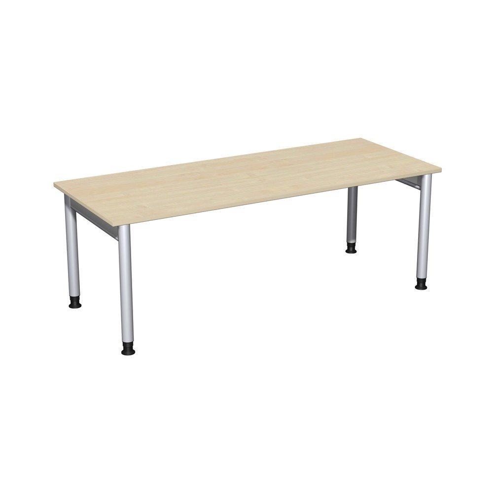 Zdjęcie produktu: Geramöbel biurko Profi z regulacją wysokości ręcznie, rama 4-nóżkowa, szer. × gł. 2000 × 800 mm, drewno klonowe