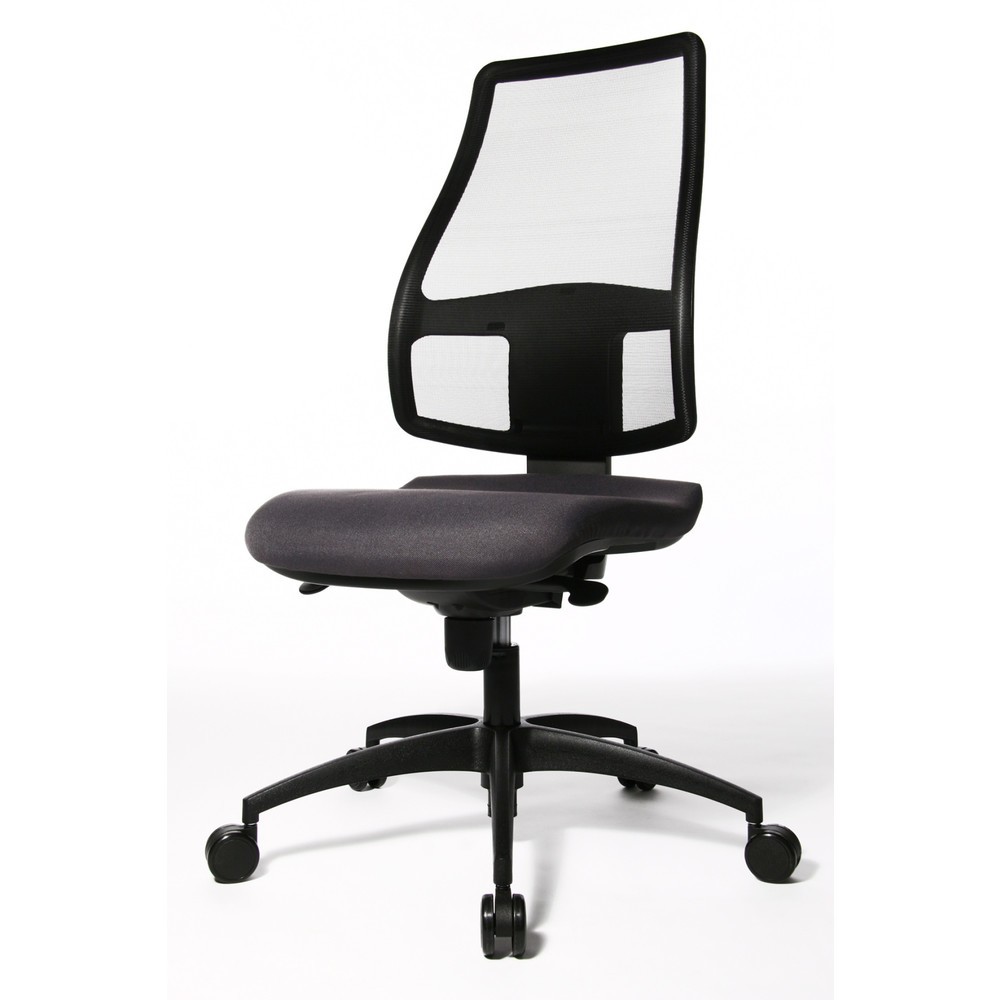Zdjęcie produktu nr 2: Biurowe krzesło obrotowe Topstar® Synchro, oddychające oparcie siatkowe, antracyt