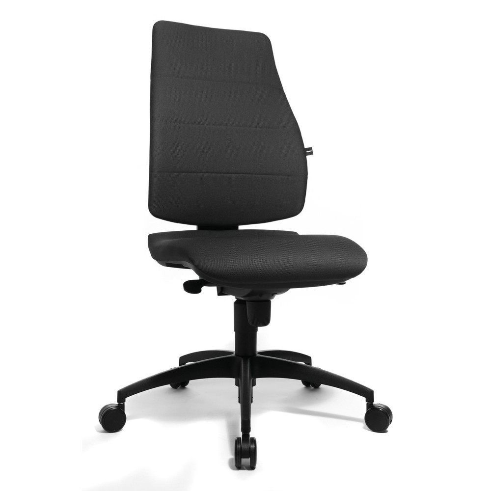 Zdjęcie produktu: Krzesło biurowe obrotowe Topstar® Synchro, tapicerowane oparcie, ergonomiczne siedzisko podpierające miednicę, antracytowe