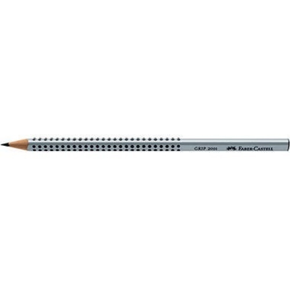 Produktabbildung: Faber-Castell Bleistift GRIP 2001 117000 Dreieckform HB silbergrau