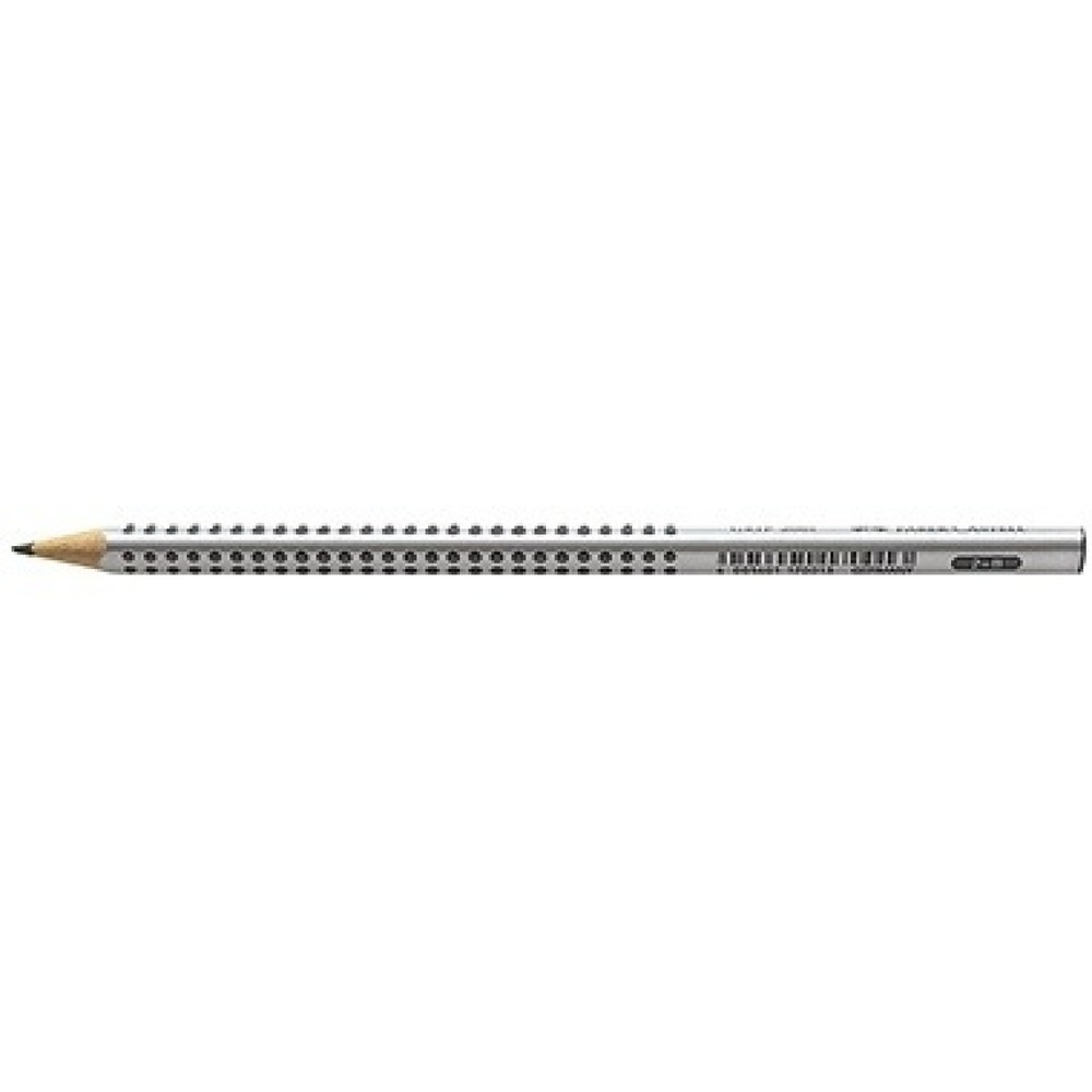 Produktabbildung: Faber-Castell Bleistift GRIP 2001 117001 Dreieckform B silbergrau