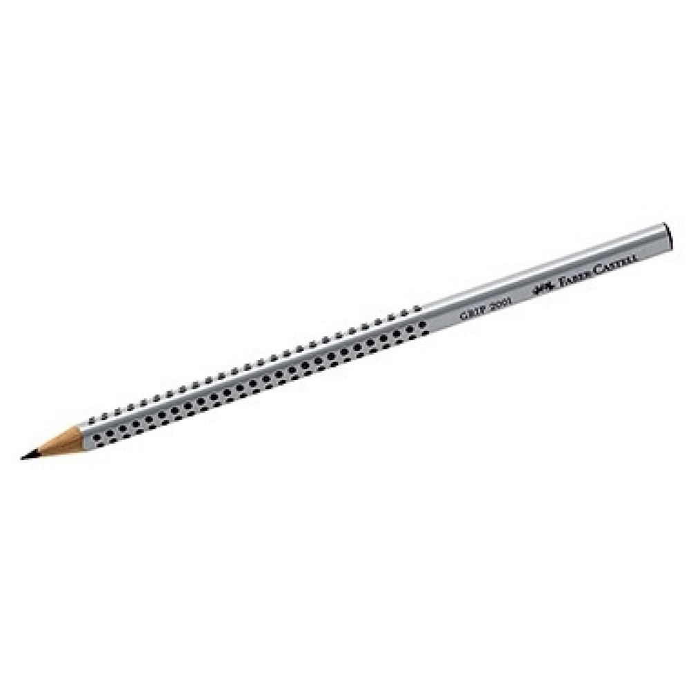 Produktabbildung Nr. 1: Faber-Castell Bleistift GRIP 2001 117012 Dreieckform 2H silbergrau