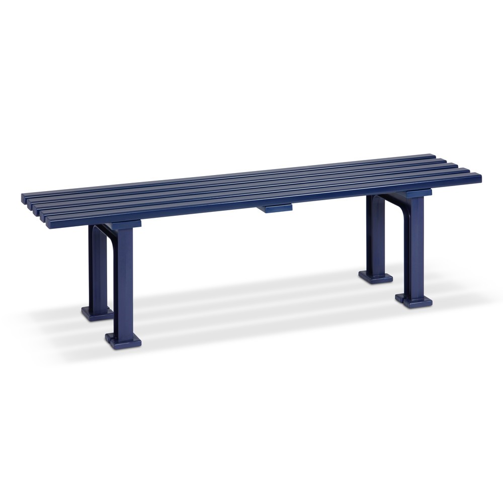 Produktabbildung: BLOME Sitzbank Basel, Länge 1.500 mm, 2-füßig, blau