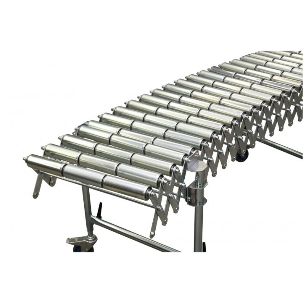 BLUME Scheren-Rollenbahn, Stahlrollen, Bahnbreite, 300 mm, Länge, 1,9 - 4,4 m Produktabbildung: BLUME Scheren-Rollenbahn, Stahlrollen, Bahnbreite, 300 mm, Länge, 1,9 - 4,4 m