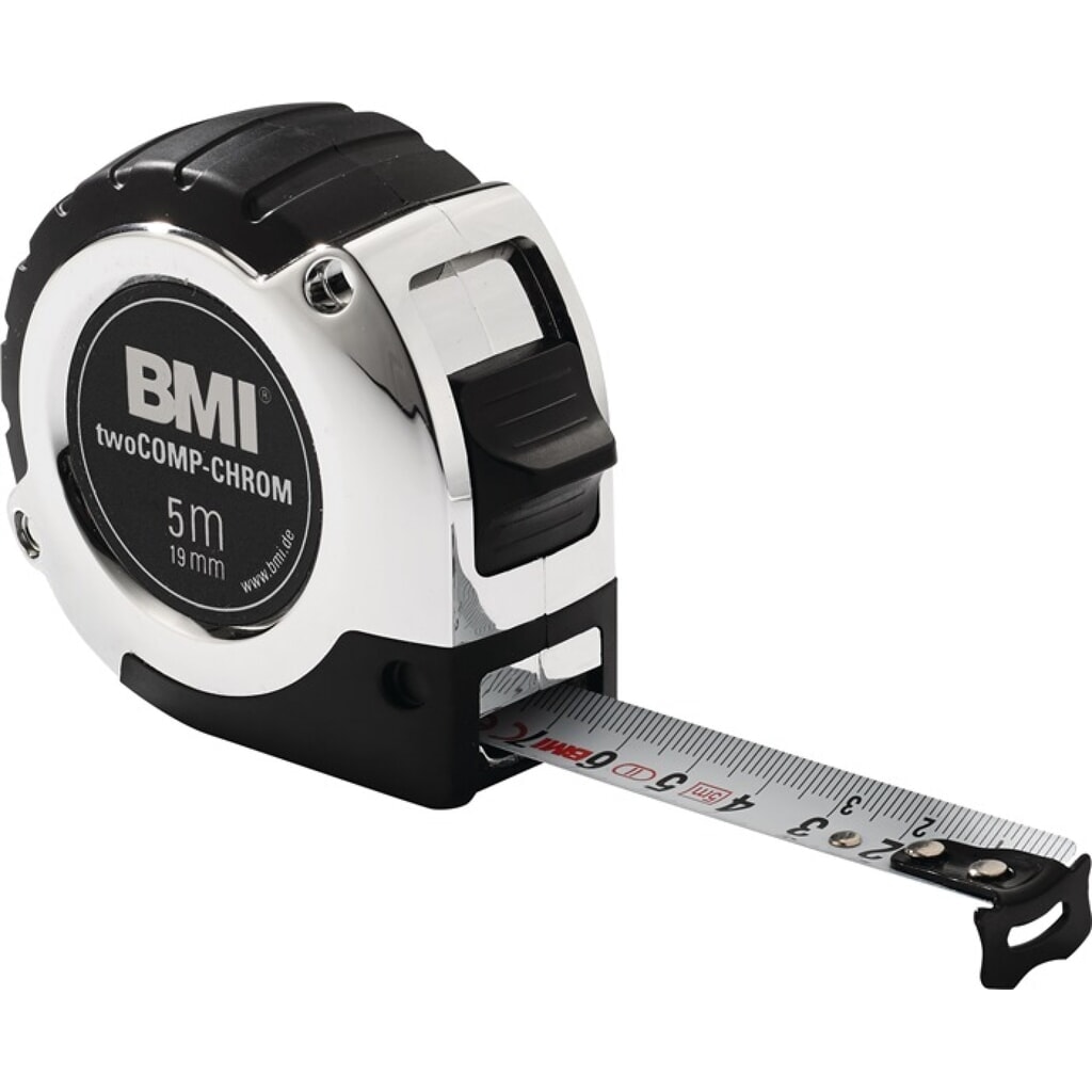BMI Taschenrollbandmaß chrom L.3m B.16mm mm/cm EG II Ku.Automatic Produktabbildung: BMI Taschenrollbandmaß chrom L.3m B.16mm mm/cm EG II Ku.Automatic