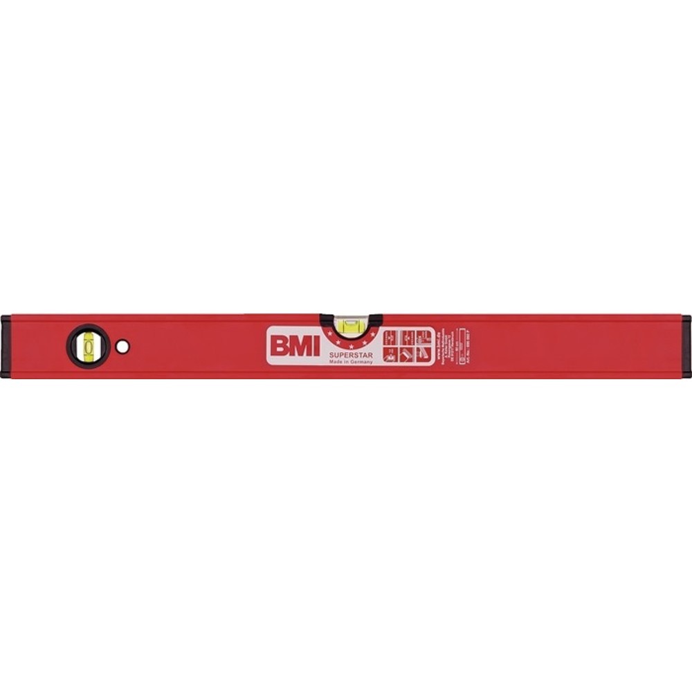 Produktabbildung Nr. 1: BMI Wasserwaage SUPERSTAR, Aluminium rot, 40 cm, ± 0,5 mm/m