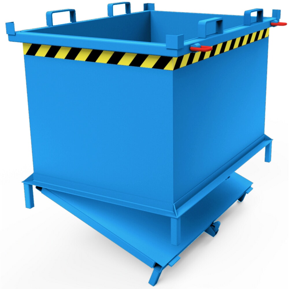 Productafbeelding nr. 4: Bodemklepcontainer met automatische activering, met poten, volume 1,5 m³, lichtblauw