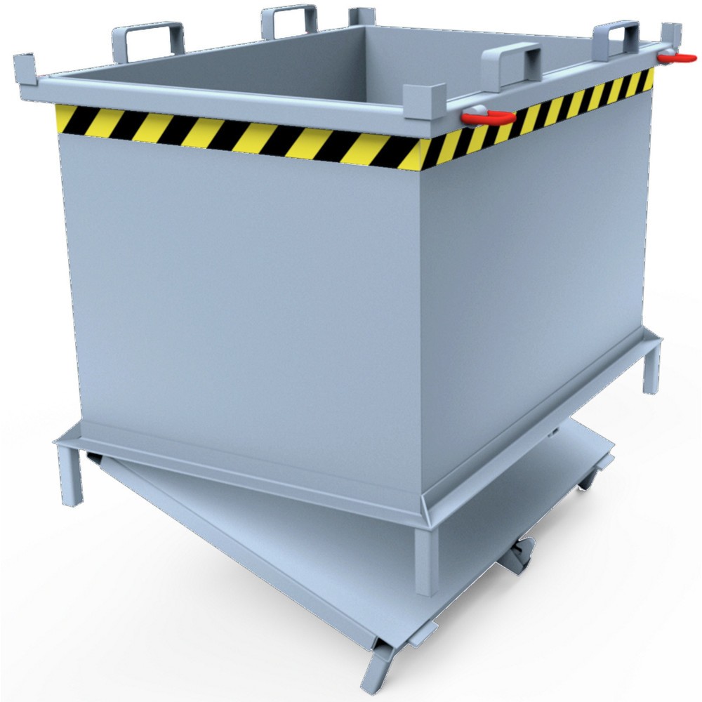 Productafbeelding nr. 4: Bodemklepcontainer met automatische activering, met poten, volume 1,5 m³, lichtgrijs