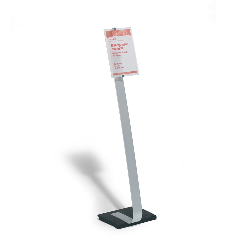 Produktabbildung: DURABLE Bodenständer Crystal Sign mit Acrylglastafel, DIN A4