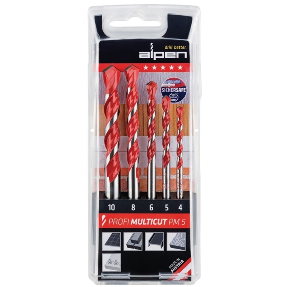 Produktabbildung Nr. 2: Bohrersatz Profi Multicut 5tlg.4,5,6,8,10mm rd.