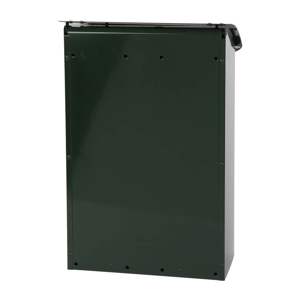 N° de l'image du produit 4 : Boîte aux lettres murale, L x l x h 180 x 290 x 425 mm, avec ouverture d’insertion verrouillable, vert