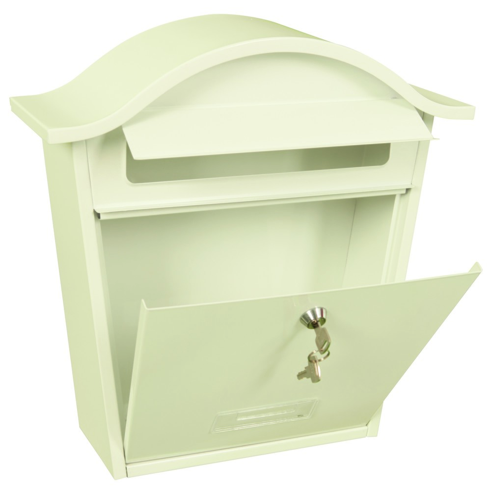N° de l'image du produit 2 : Boîte aux lettres murale Tatifan, en acier galvanisé, avec serrure à cylindre, blanc