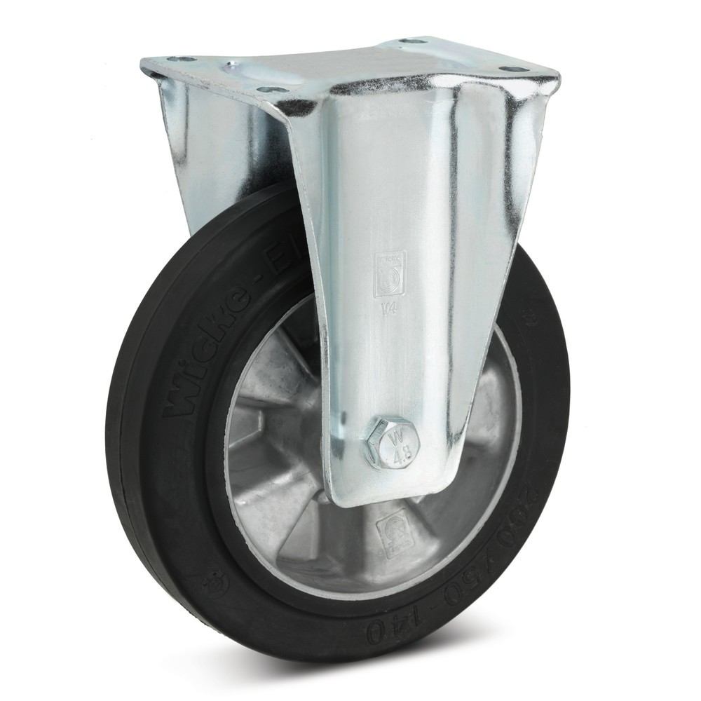 Product afbeelding: Bokwiel Wicke van elastisch massief rubber, Ø x breedte 100 x 40 mm, cap. 180 kg