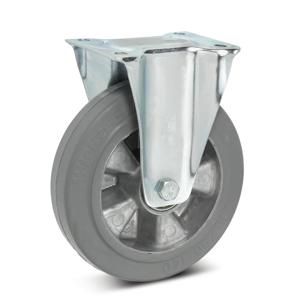 Product afbeelding: Bokwiel Wicke van elastisch massief rubber, velg van aluminium, laat geen strepen achter, Ø x breedte 100 x 40 mm, cap. 180 kg