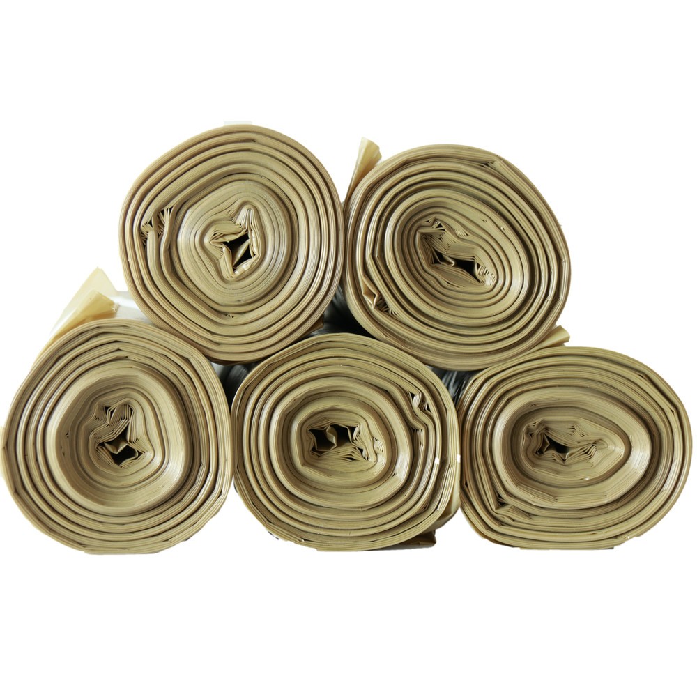 Imagen del producto: Bolsas de basura BON TON 1020 x 580 x 5 mm (alto x ancho x fondo) recicladas naranja