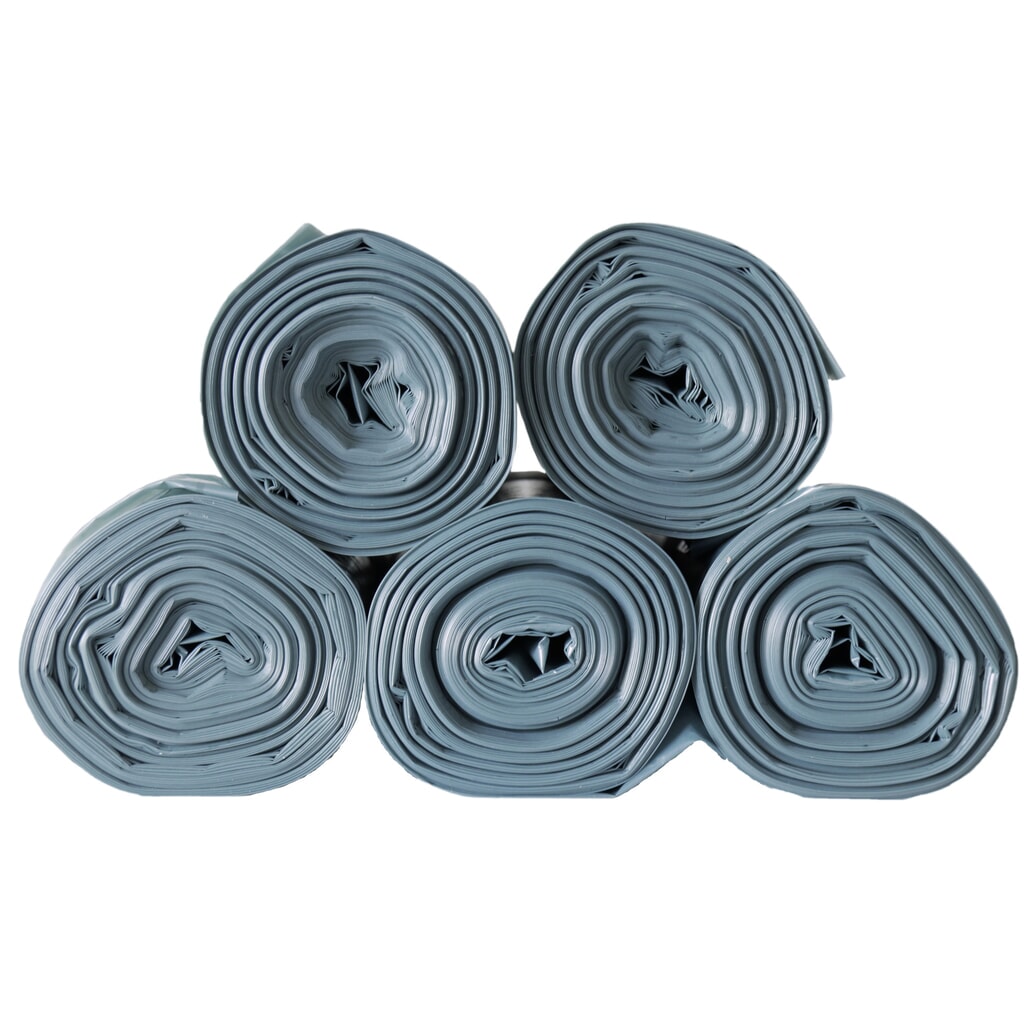 BON TON Abfalltüten, HxBxT 1.020 x 580 x 5 mm, recycelt, grau Produktabbildung: BON TON Abfalltüten, HxBxT 1.020 x 580 x 5 mm, recycelt, grau