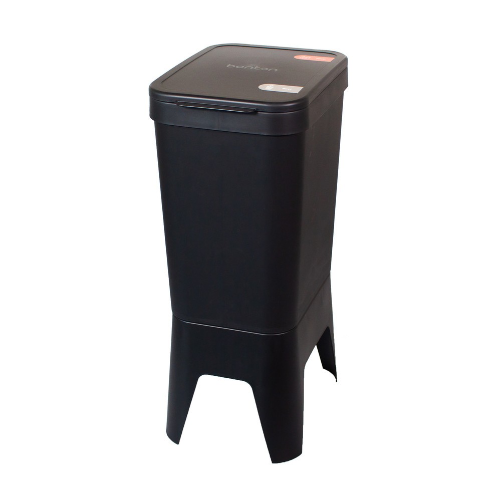 Produktabbildung: BON TON Circubin Abfallbehälter, aus 100 % recyceltem Polypropylen, 2 x 20 Liter, mit Deckel, anthrazit