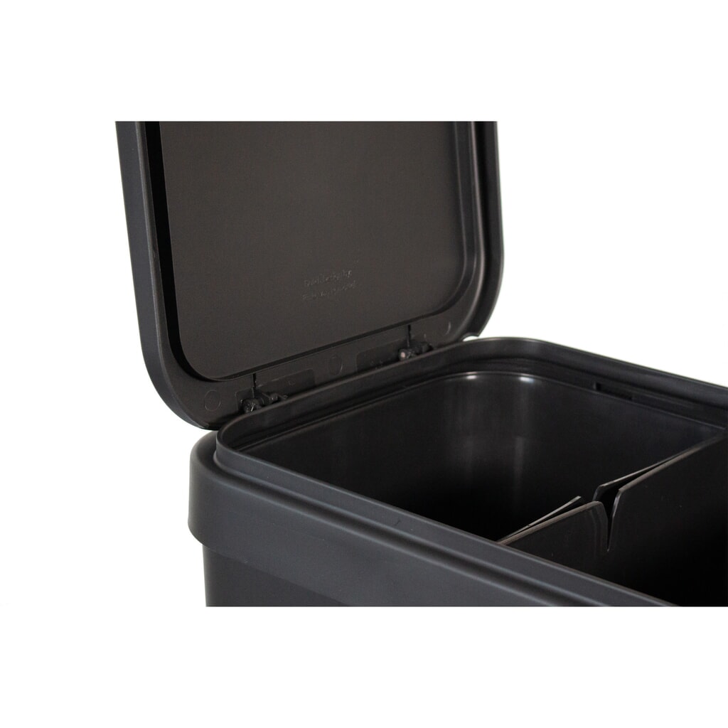 BON TON Circubin Abfallbehälter, aus 100 % recyceltem Polypropylen, 2 x 20 Liter, mit Deckel, anthrazit Produktabbildung Nr. 3: BON TON Circubin Abfallbehälter, aus 100 % recyceltem Polypropylen, 2 x 20 Liter, mit Deckel, anthrazit