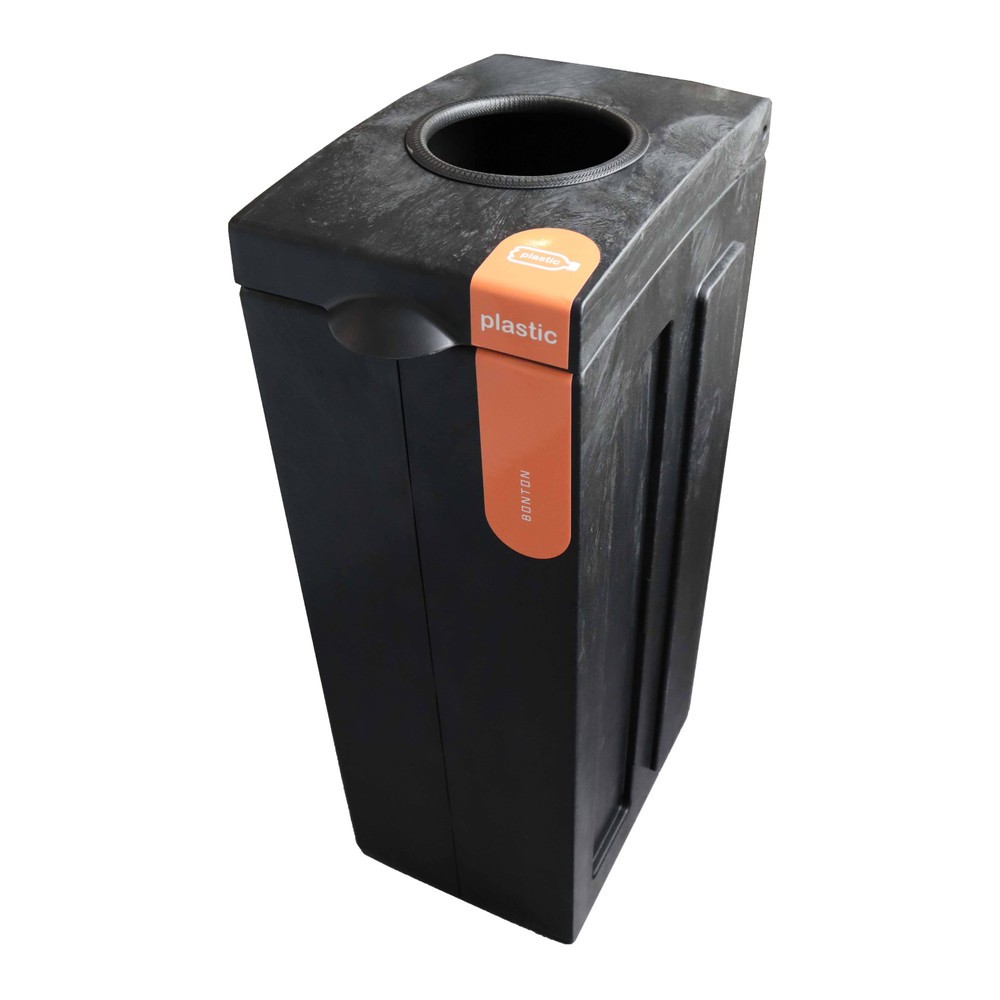 Produktabbildung Nr. 1: BON TON Original Abfallbehälter mit Einwurföffnung, aus 100 % recyceltem Polypropylen, 70 Liter, grau