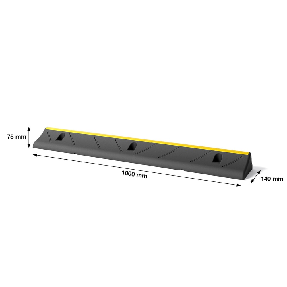 N° de l'image du produit 3 : BOPLAN® Butée de roue pour poids lourds Wheel Stop S, LxlxH 1 000 x 140 x 75 mm