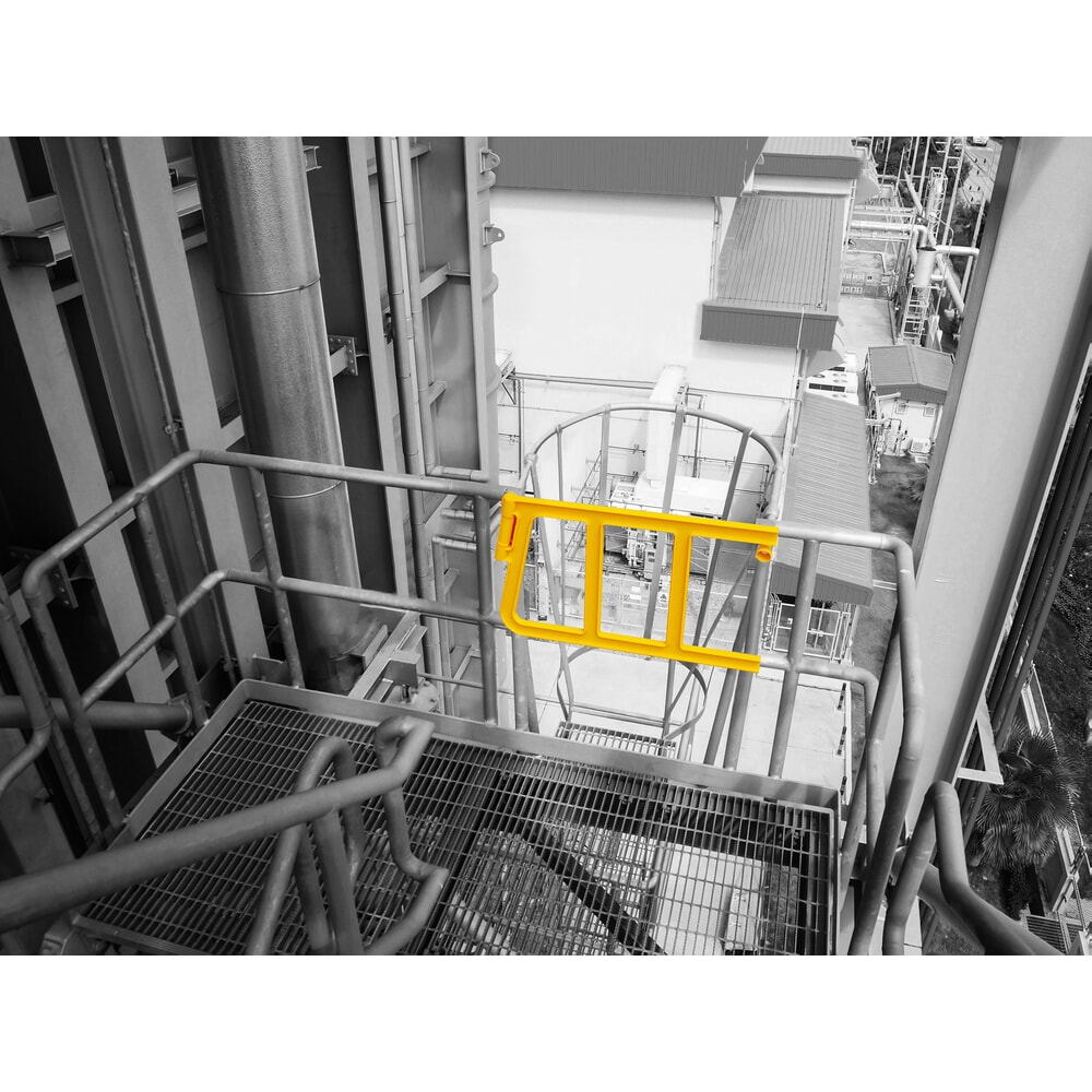 Produktabbildung Nr. 3: BOPLAN® Double Axes Gate® Sicherheitstür für Rammschutzgeländer, Innen- und Außenbereich, für 1.130 mm Türöffnung