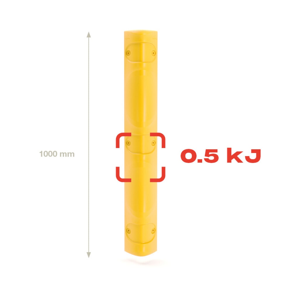 Produktabbildung Nr. 4: BOPLAN® Prallschutz CP Corner Protector für Kanten, winkelförmig, zum Montieren, für Ecken 85-100°, HxB 1000 x 140 mm