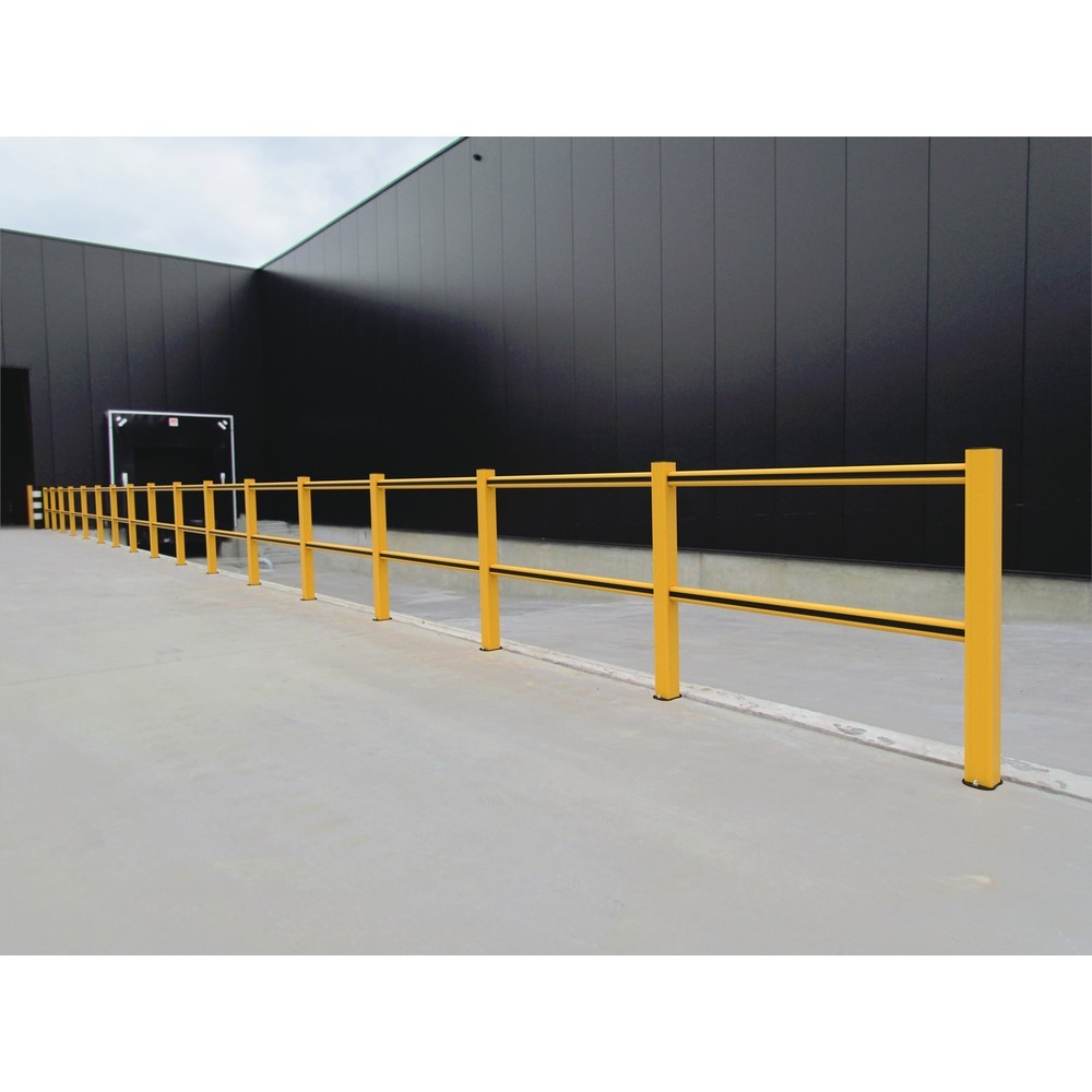 Produktabbildung Nr. 2: BOPLAN® Rammschutzgeländer Flex Impact® HD Light, gelb / schwarz, Innenbereich, HxL 1.145 x 3.750 mm