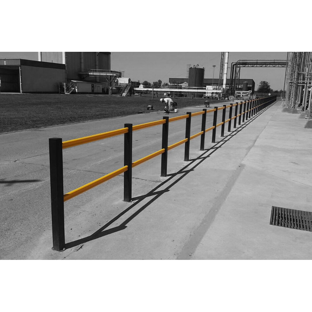 Produktabbildung Nr. 3: BOPLAN® Rammschutzgeländer Flex Impact® HD Light, gelb / schwarz, Innenbereich, HxL 1.145 x 3.750 mm