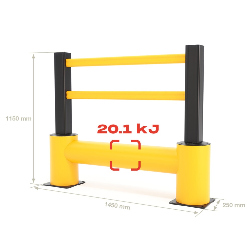 Produktabbildung Nr. 2: BOPLAN® Rammschutzgeländer TB 400 Plus, Innenbereich, HxL 1.150 x 1.450 mm