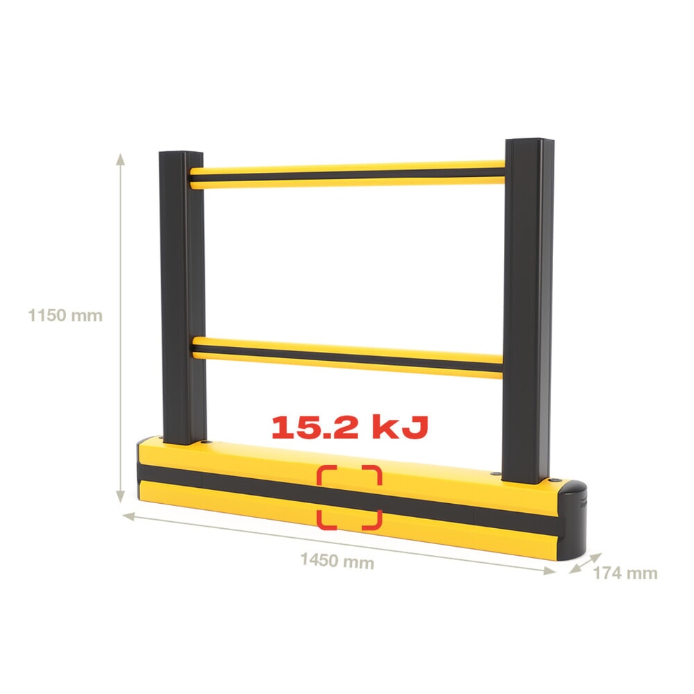 Produktabbildung Nr. 2: BOPLAN® Rammschutzplanke Flex Impact® FLIP200F Plus, Innen- und Außenbreich, Länge 1.450 mm